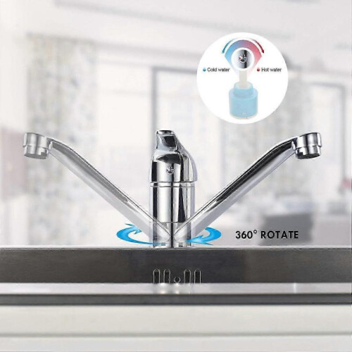 Sleek Design Kitchen Faucet, Diamond Seal Technology, Solid Brass Construction, Precise Water Flow And Temperature Control, Environmentally Friendly 1