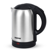 GEEPAS Electric Kettle | 1.8L Cordless Stainless Steel Jug Kettle with LED Indicator for Hot Water Tea Coffee Boil Dry Protection Auto Shut Off 1800W