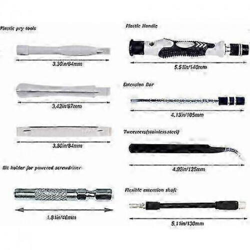 Multi Screwdriver Set with Increased Length, Heavy Duty Case for Chrome Vanadium Repair Tools 2