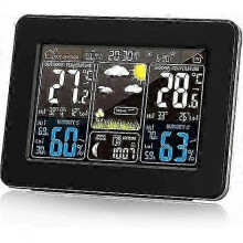Your Daily Forecast Companion, Mold Indicator Wireless Color Weather Station with Full-color LCD display & Indoor Outdoor Temperature Humidity