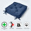 Homescapes (Navy Blue) Cotton Dining Chair Booster Cushion 4