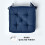 Homescapes (Navy Blue) Cotton Dining Chair Booster Cushion 5