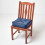Homescapes (Navy Blue) Cotton Dining Chair Booster Cushion 8