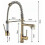 Chrome Pull Down Sprayer Kitchen Faucet, Solid Brass Construction Flexible Rotation, Easy to Operate for Seamless Cooking Experience, Healthy Quality 3