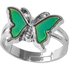 (As show, One size) Colorful Mood Ring Can Change The Color Rings Adjustable Size for Girls and Boys Kids