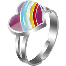 (As show, One size) Colorful Mood Ring Can Change The Color Rings Adjustable Size for Girls and Boys Kids