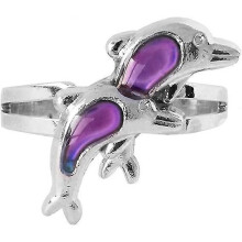 (As show, One size) Colorful Mood Ring Can Change The Color Rings Adjustable Size for Girls and Boys Kids