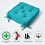 Homescapes (Teal) Cotton Dining Chair Booster Cushion 4
