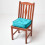 Homescapes (Teal) Cotton Dining Chair Booster Cushion 8