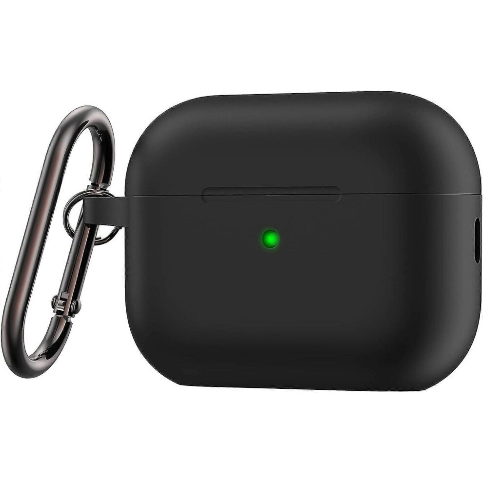 (As Show, One Size) Airpods Pro 2Nd Generation Case Cover 2022, Soft Silicone Skin Cover Shock-Absorbing Protective Case With Keychain For New Apple A Black 4631153676604