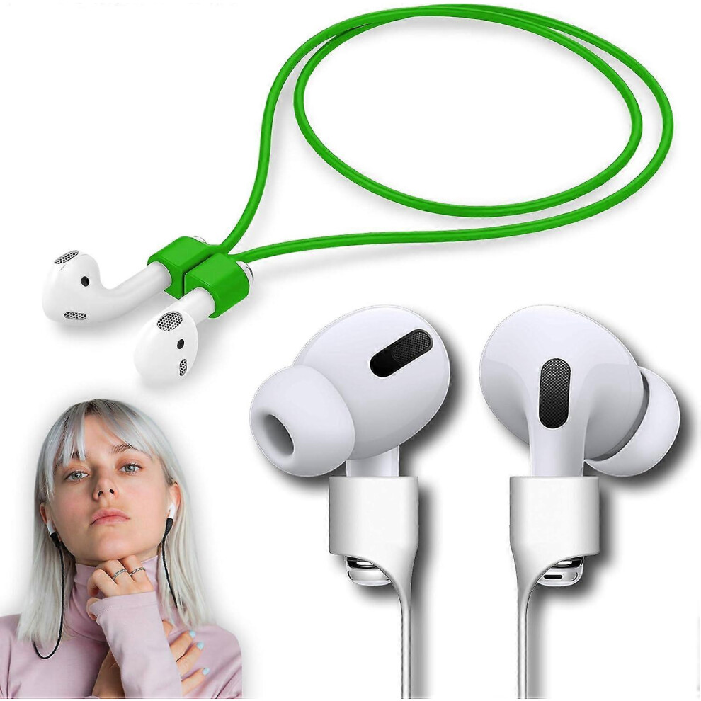 (As Show, One Size) Ultra Strong Magnetic Airpod Pro Strap Anti-Lost Cord Sports Lanyard Compatible With Airpods 3Rd 2Nd Generation Pro 3 2 1 (Green) Green 4632461650065