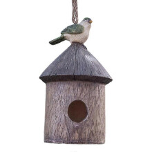 Garden Accent, Weather Resistant Unique Design Wooden Bird House for Indoors, Outdoors, Bookshelf, Table, Deck, Yard, Easy Cleaning, Durable