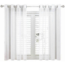 Unique Design Linen Sheer Curtains, Privacy Protection for Various Spaces (140x160cm, White)