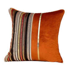 Luxury Decorative Embroidered Velvet Pillow Covers, Multicolor with Gold Leather Accents for Elegant Living Spaces