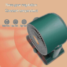 (green) Battery-powered Heater For Camping, Space Heater For Office, 3 Heat Settings, Fan Only Option, Advanced Safety Features, Whole Room New