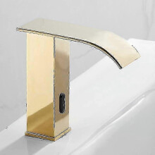 Smart Automatic Motion Sensor Black Gold Bathroom Water Tap Electric Infrared Basin Sink Faucet