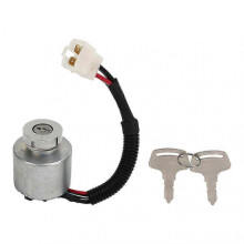 Starter Ignition Key Switch with Key 66101 55200 Sensitive Replacement for Kubota Tg1860g Zd18 Zd18f Zd21 Zd21f Zd28 Zd28f