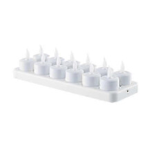 Flameless Candles -12 Rechargeable Led Flashing Tealights