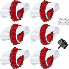 Chicken Feeder, Automatic Chicken Feeder, 6 Ports DIY Poultry Feeder Gravity Kit for Buckets Barrels Bins
