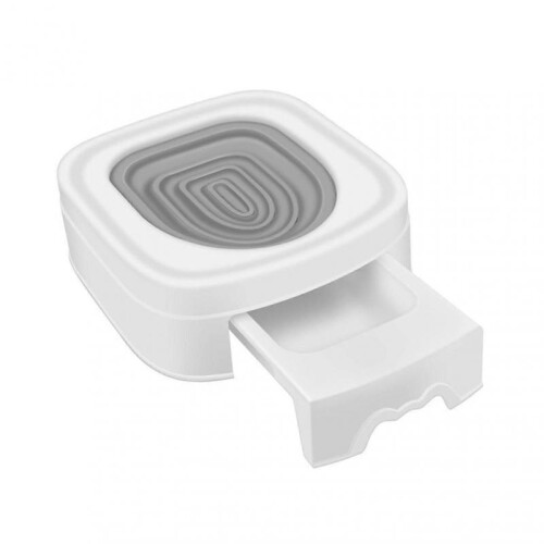 (Gray)Cat Toilet Training System Reusable Plastic Sand Box Mat Cat Trainer Reusable Automatic Trainer