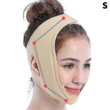 (S) Facial Slimming Face Lift Up Band Mask Reduce Double Chin V-line Shaping Bandage - Sfygv