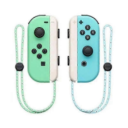 (green blue) Joycon Wireless Controller For Nintendo Switch,Support Wake-up Function,Left Right Remote Controllers With Wrist Strap