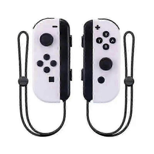 (WHITE) Joycon Wireless Controller For Nintendo Switch,Support Wake-up Function,Left Right Remote Controllers With Wrist Strap
