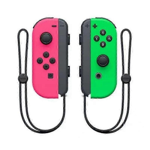 (Pink Green) Joycon Wireless Controller For Nintendo Switch,Support Wake-up Function,Left Right Remote Controllers With Wrist Strap