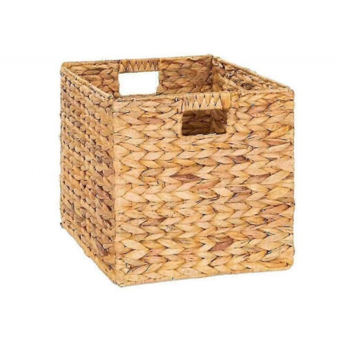 1 Pack Water Hyacinth Storage Cube for Bedroom Organization 12 x 12in