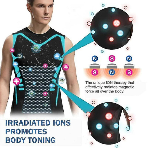 (2XL, gray) Posture Corrector Vest For Men, Ionic Shaping Sleeveless Shirt