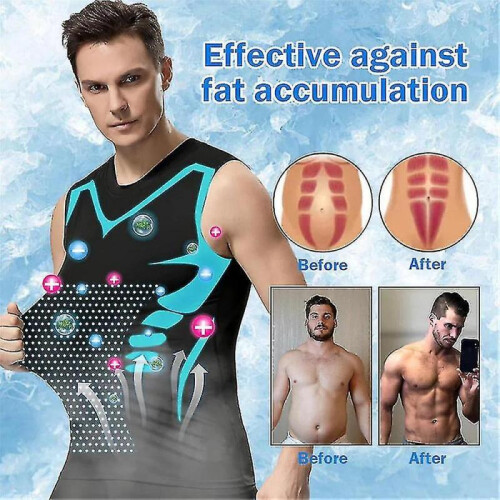 (XL, 2pcs Black) Posture Corrector Vest For Men, Ionic Shaping Sleeveless Shirt 2