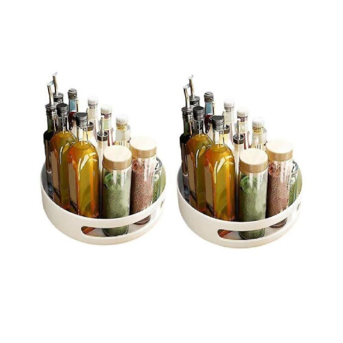 2 Packs Turntable Cupboard Organizer, Multi-functional Spice Rack for Kitchen Storage,spice Organizers Holder