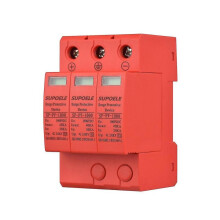 (3P) Dc 1000v Surge Protective Device 3p 40ka Surge Arrester Photovoltaic Pv Thunder Proof Protector Breaker Din Rail Installation