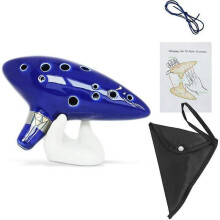 Zelda Ocarina Alto In C 12 Holes with Neck Lanyard/the Legend Of Zelda Songbook/gift Box/hand Shaped Display Stand/black Protective Bag