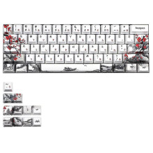 Novelty Allover Dye Subbed Plum Blossom 71 Key Profile Keycap for Gh60 Rk61 Alt61 Gk61 Gk64 Dz60 Key