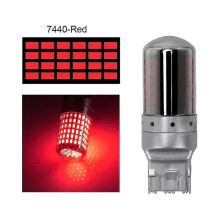 (7440 White) Brake Lamp Error Free Canbus 1pcs Canbus Car Led Bulbs Turn Signal Lights 1156 Ba15s P21w T20 7440 W21w Led Bulbs 3014 144smd