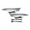 Windshield Trim Lights Windscreen Fairing Led Turn Signals Running Light for Road Glide Models - Silver & Black 1
