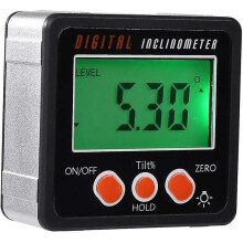Angle Measure Horizontal Angle Digital Meter Inclinometer, Digital Electronic Level Box Magnetic Base Measuring Tools
