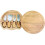 Round Cheese Board & 4 Pce Knife Serving Set 2