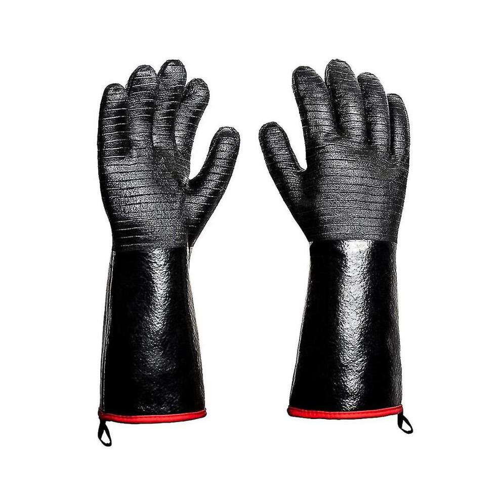 Bbq Gloves - 1472f Thicken Heat Resistant Gloves W/s-hook 14 In Kitchen Oven Mitts Waterproof Gril