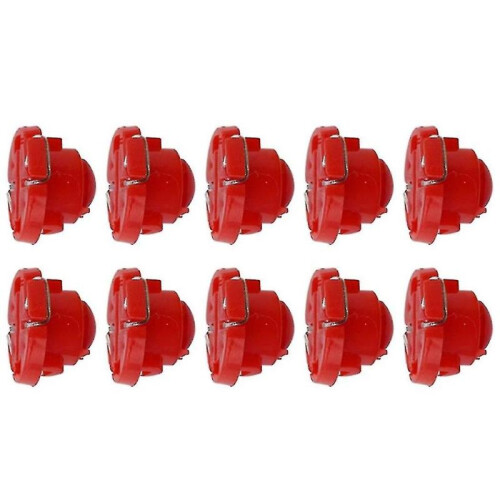 (Red) 10pcs T3 Led 1smd 12v Car Dashboard Indicator Light Interior Reading Lamp Bulbs