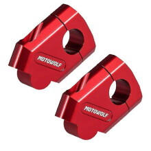 (22mm, Red) 28mm 22mm Handle Bar Clamp Motorcycle Handlebar Riser Mount For Honda- Durable