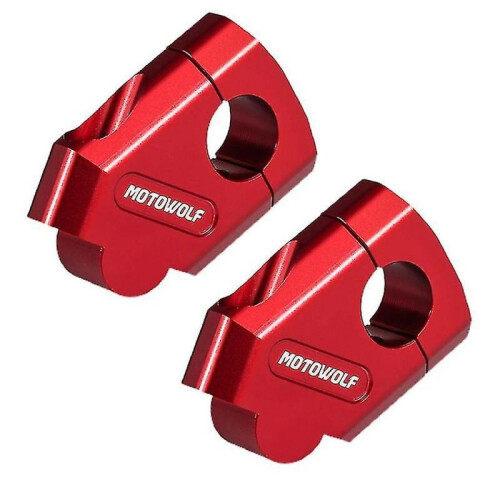 (22mm,Red)28mm 22mm Handle Bar Clamp Motorcycle Handlebar Riser Mount For Honda- Durable