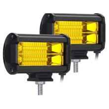 2x 5 Inch 72w Led Work Lights Waterproof Off Road Pod Fog Lights Yellow for Trucks Atv Utv Boat Gol