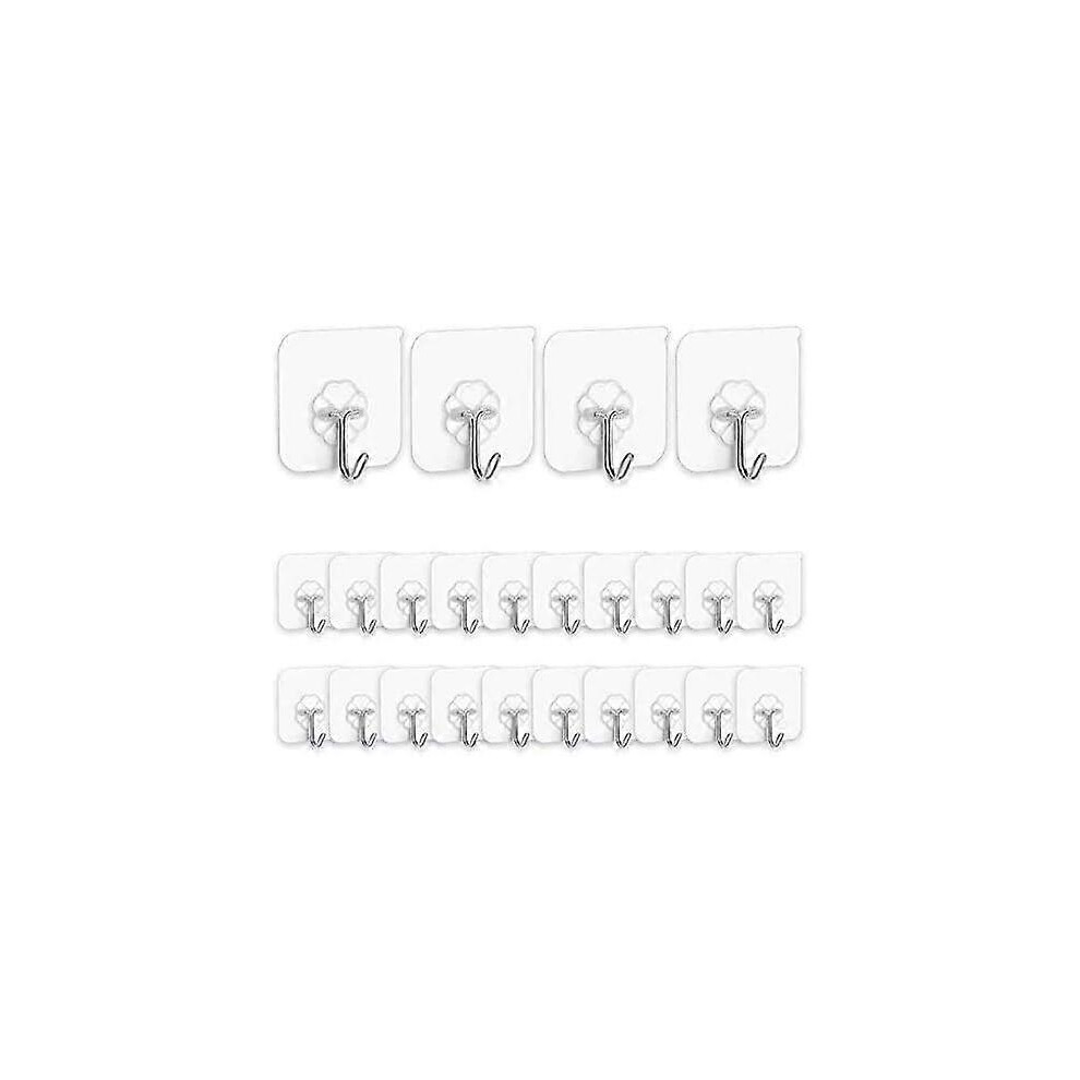 (As Show, One Size) 10Pcs Adhesive Hooks Kitchen Wall Hooks-13.2Lb(Max) Nail Free Sticky Hangers With Stainless Hooks 4632131061924