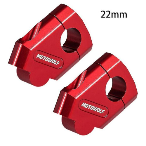 (22mm, Red) 28mm 22mm Handle Bar Clamp Motorcycle Handlebar Riser Mount- Durable From Chuai Du 1