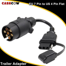 Cashcow-reverse Of Europe Trailer Light To The United States, European Adapter 7 Pins To American 4-pin, Wiring Connector, Socket Accessories