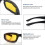 (grey) 3pcs Motorcycle Riding Glasses Padding Goggles Uv Protection Dustproof Windproof, Grey+white+yellow 4