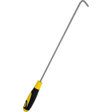 T Hook Spring Pull Hook Well Lid Lift Hooks Roller Shutter Door Hook Draw Rod for Cordless Window Blinds Shades Manhole Hook Rubber Handle Hook Shutte