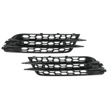 2pcs Front Fog Lamp Grille Left Right for Rs6 Style Glossy Black Replacement for A6 C7 20122015